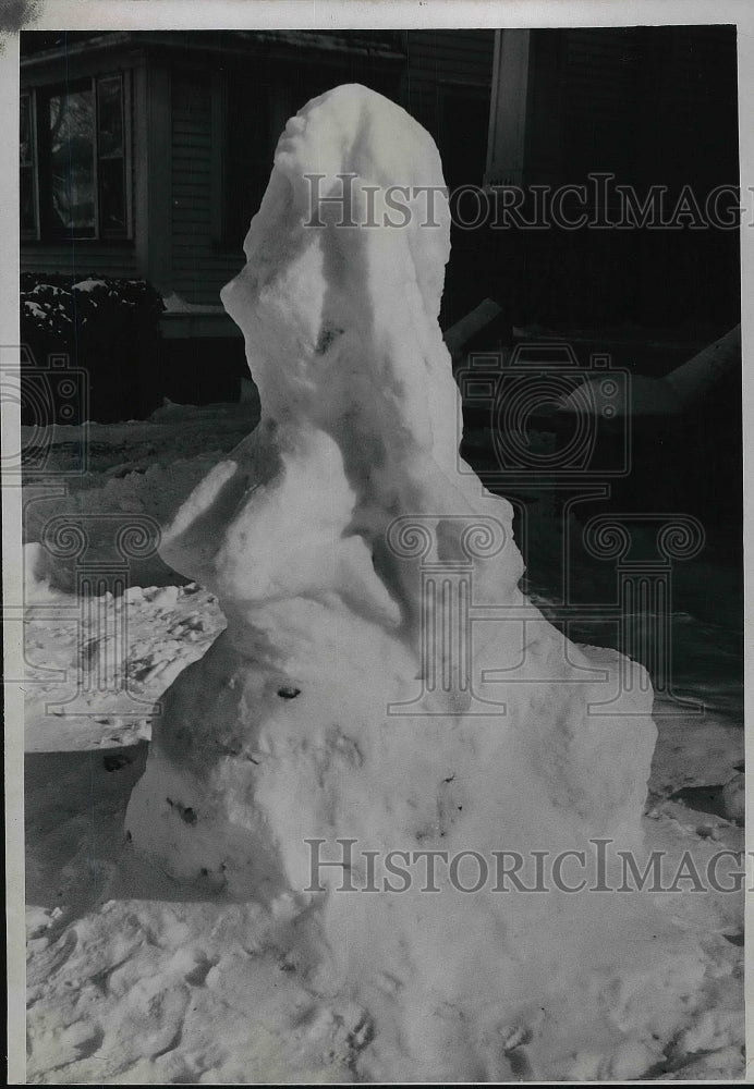1968 Press Photo Snowman - nea80030 - Historic Images