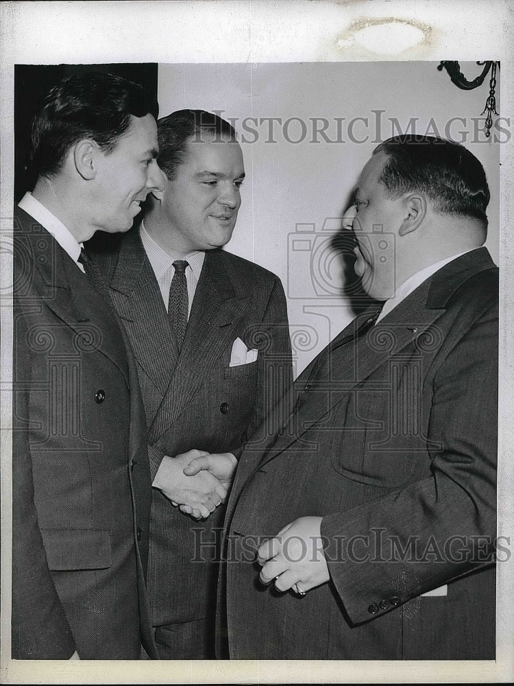 1943 Natl League magnates, John Quinn,Horace Stoneham, Bob Lewis - Historic Images