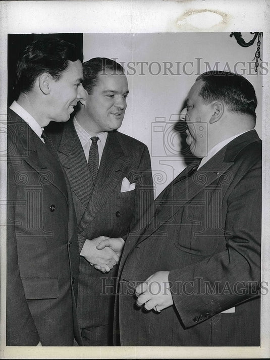 1943 Natl League magnates, John Quinn,Horace Stoneham, Bob Lewis - Historic Images