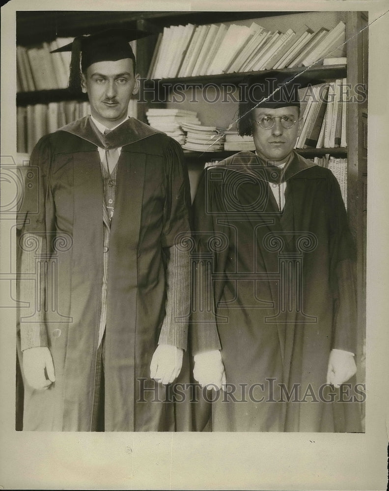 1930 Henry Welch Ramon Hangal Receiving Doctorate Degrees - Historic Images