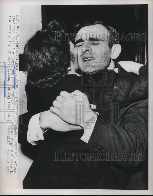 1951 Press Photo Sam F Sampson Emeline Vivian Stanley Second Degree Murder - Historic Images