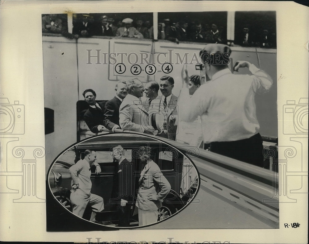 1930 Press Photo Russell Feldman Sayre Ramsdell James W Skinner Auto Dealers - Historic Images