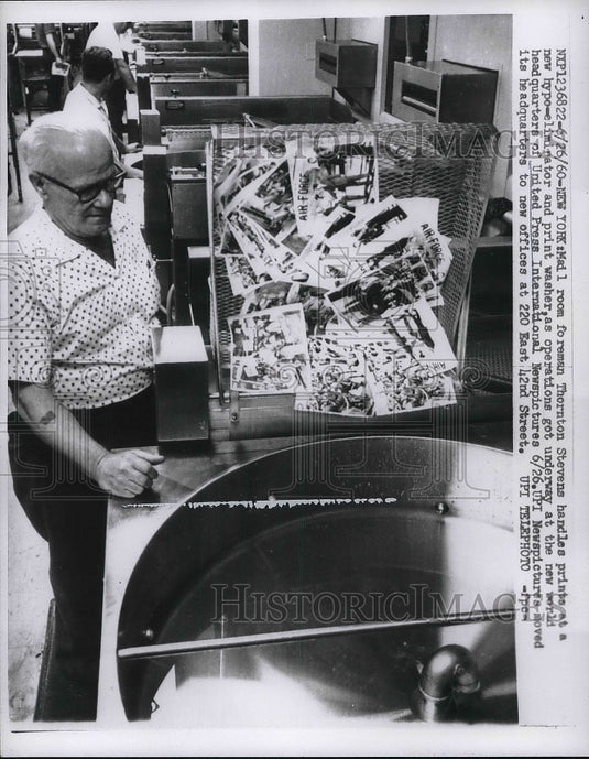 1960 Press Photo Thornton Stevens United Press International Officers - Historic Images