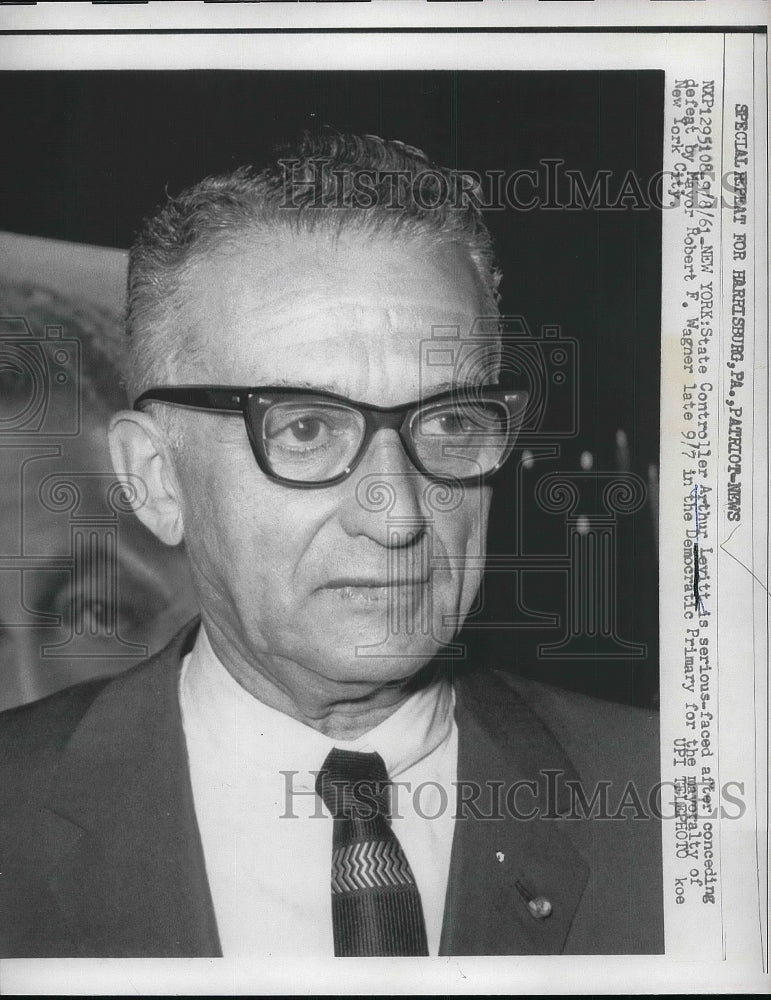 1961 State Controller Arthur Levitt Robert Wagner Democratic Party - Historic Images