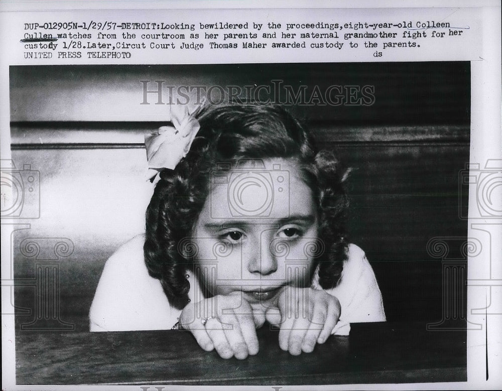 1957 Colleen Cullen Circuit Court Trial Thomas Maher  - Historic Images