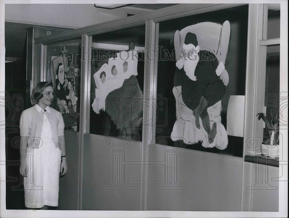 1959 Miss Bobbie Monroe Huron Road Hospital Receptionist  - Historic Images