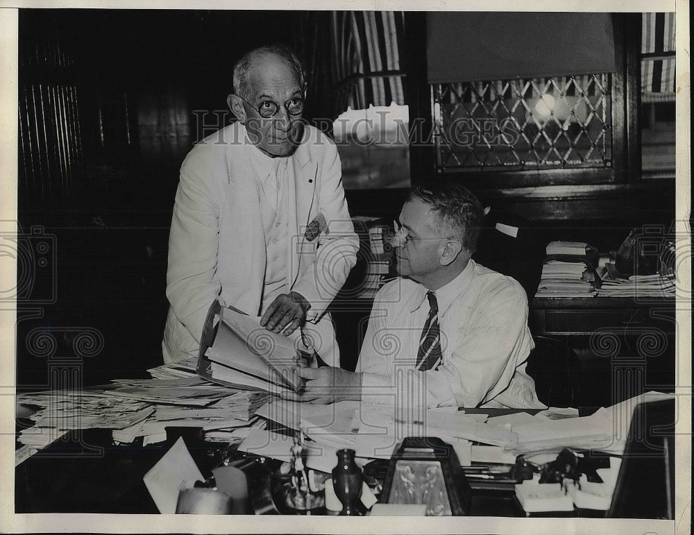1938 Col. Henry Waite (PWA) and Secy of Interior Harold Ickes - Historic Images