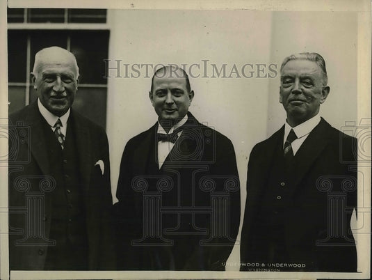 1927 Press Photo Herr O.C. Kiep, Phillip Wieland and Walter Bloom at White House-Historic Images
