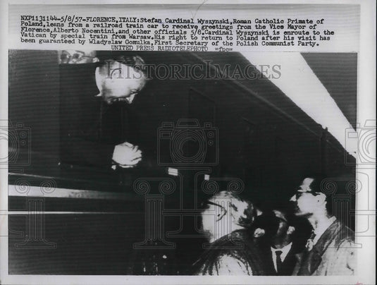 1957 Press Photo Stefan Cardinal Wyszynski Roman Catholic Primate - nea81079 - Historic Images