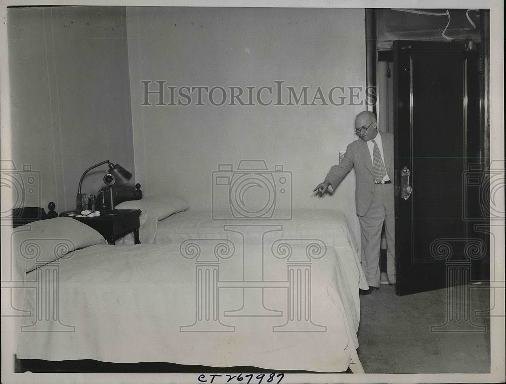 1934 Scene Where Mrs. Adolph Zukor&#39;s Purse Was Stolen Chicago Hotel - Historic Images