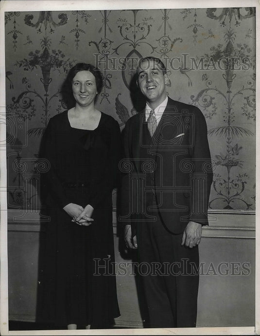 1931 Couple In Evening Wear Pose For Formal Photo  - Historic Images
