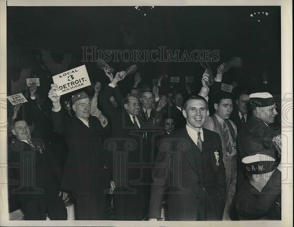 1939 Press Photo UAW Convention in Cleveland - Historic Images