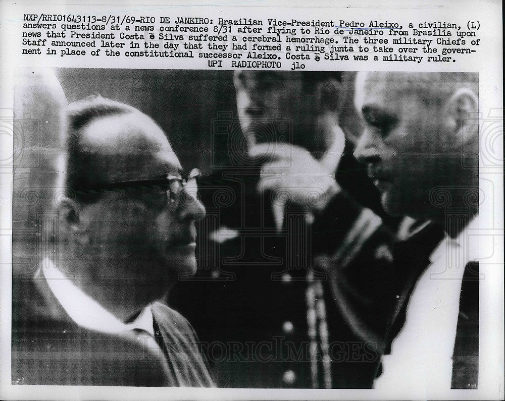 1969 Brazilian Vice President Pedro Aleixo Answers Questions - Historic Images