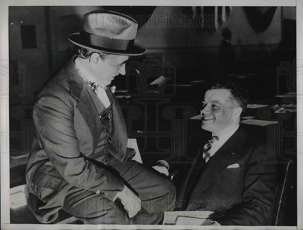 1934 Labor Officials Matthew Woll &amp; David Dubinski Meet  - Historic Images