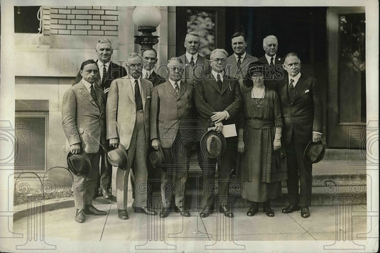 1921 Press Photo Committee on Unemployment Statistics of National Conference - Historic Images