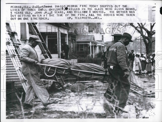 1958 Tragic Peoria Fires Takes Lives of Three Children  - Historic Images