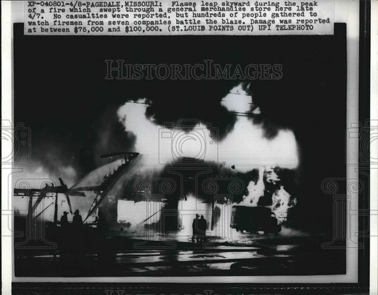 1959 Fire Damage Merchandise Store Pagedale Missouri  - Historic Images