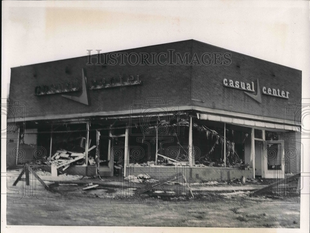 1959 VAn Aken shopping center in Cleveland, Ohio after a fire - Historic Images