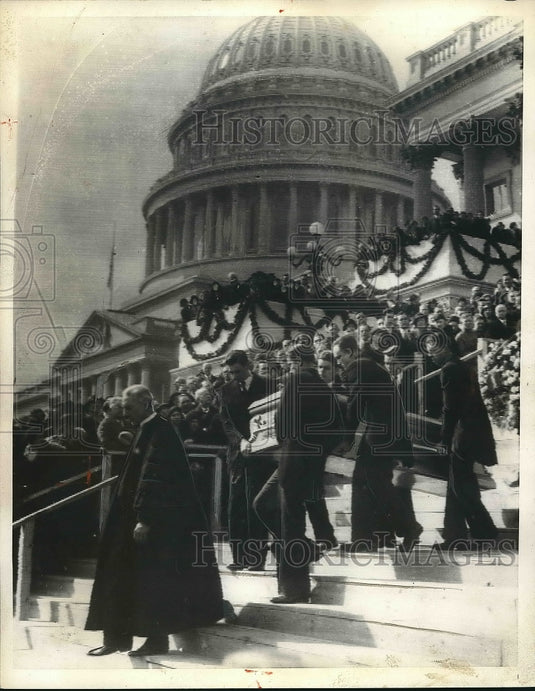 1933 Press Photo Sen. Thomas Walsh funeral at Capitol - Historic Images