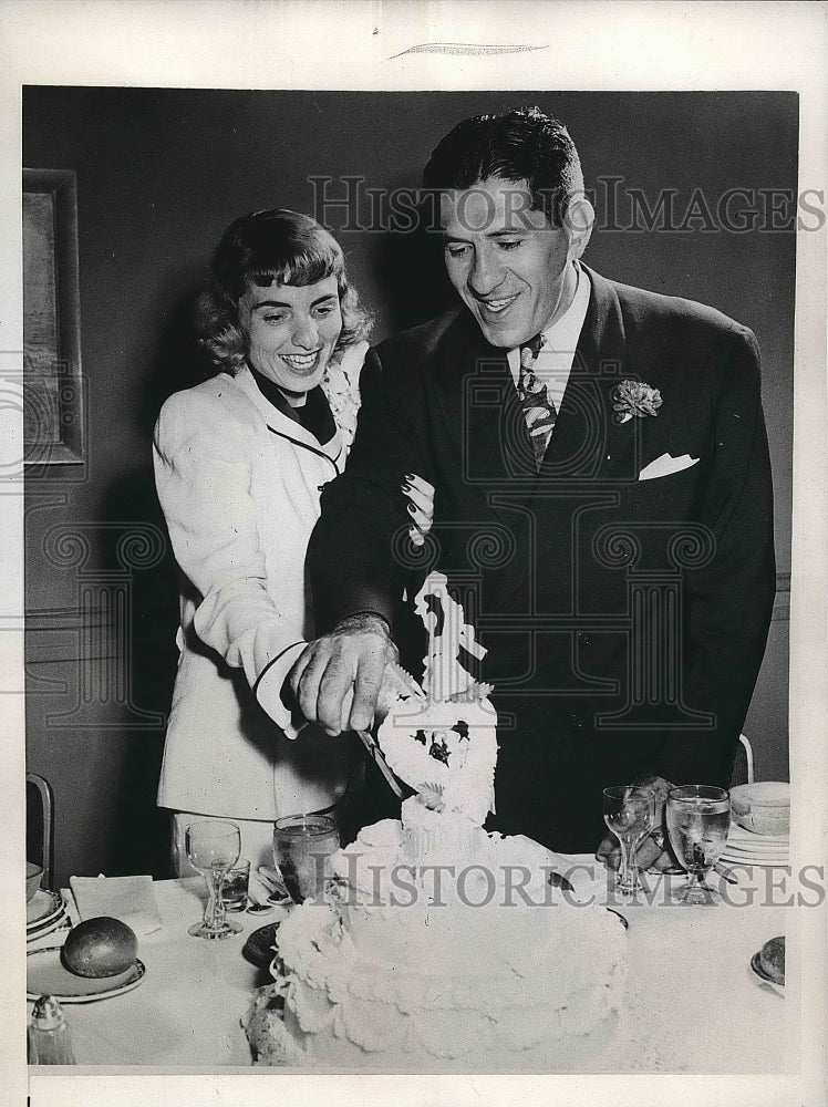 1947 Robert Nathan Mary Tillotson Marriage Wedding Cake War Board - Historic Images