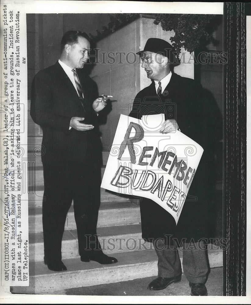 1961 Pat Walsh Russian Embassy Official Revolution  - Historic Images
