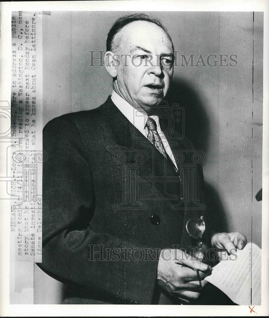 1950 Louis Budani Washington D.C. Owen Lattimore  - Historic Images
