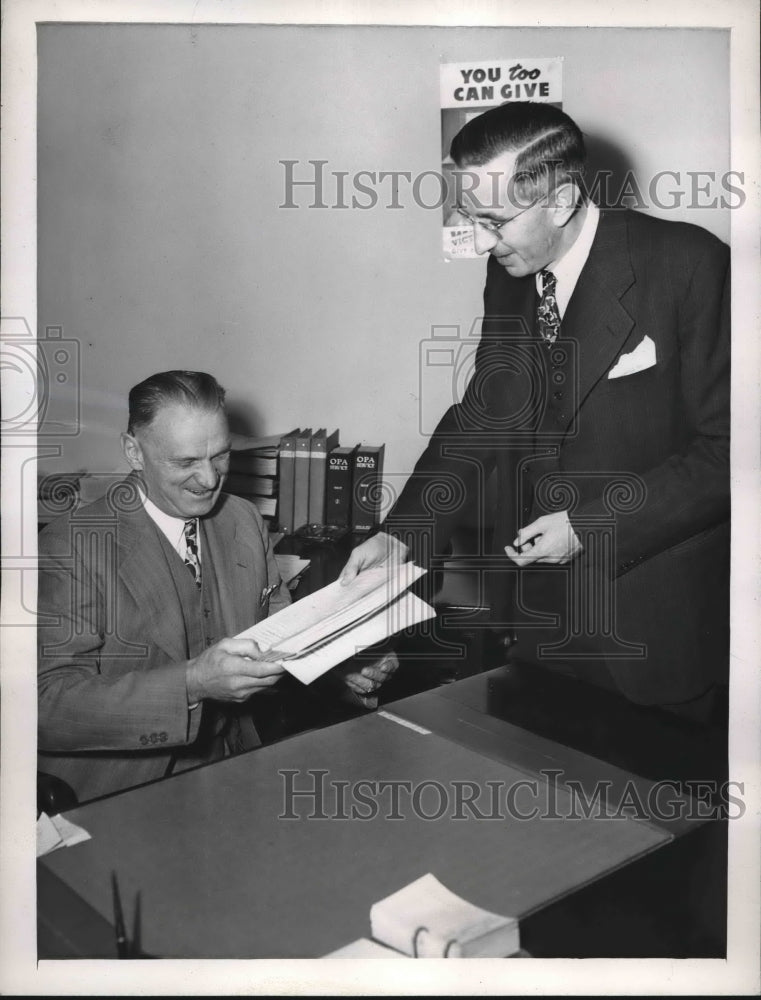 1945 Attorney Fred I. Richman, Ben W. Koepke, Landlord Strike - Historic Images