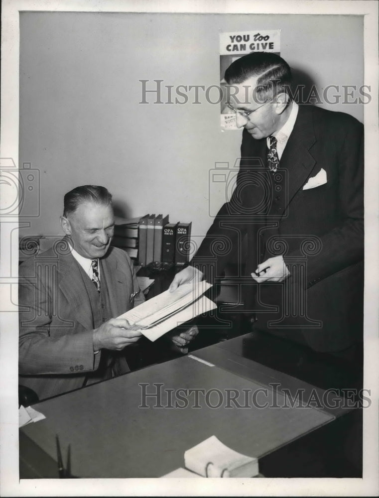 1945 Attorney Fred. I. Richman, Ben W. Koepke, Landlord Strike - Historic Images