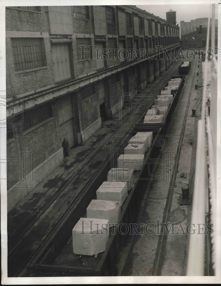 1933 American Quarrymen Protesting French Stone Factory  - Historic Images