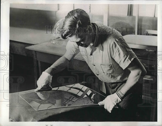 1941 World War Plane Factory Workers Putting Together Parts - Historic Images