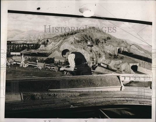 1938 Press Photo New York Society Of Model Engineers Stewart Fergusson - Historic Images