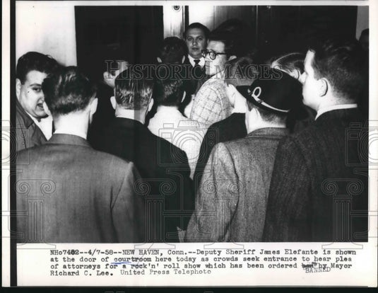 1958 Press Photo Deputy Sheriff James Elefante - Historic Images