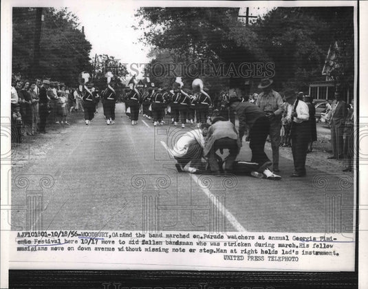 1956 Press Photo Annual Parade Georgia Pimiento Festival - nea82785 - Historic Images
