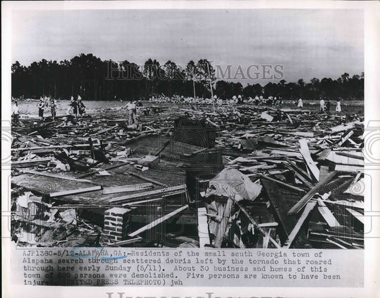Residents of Alamaha Georgia After Tornado  - Historic Images