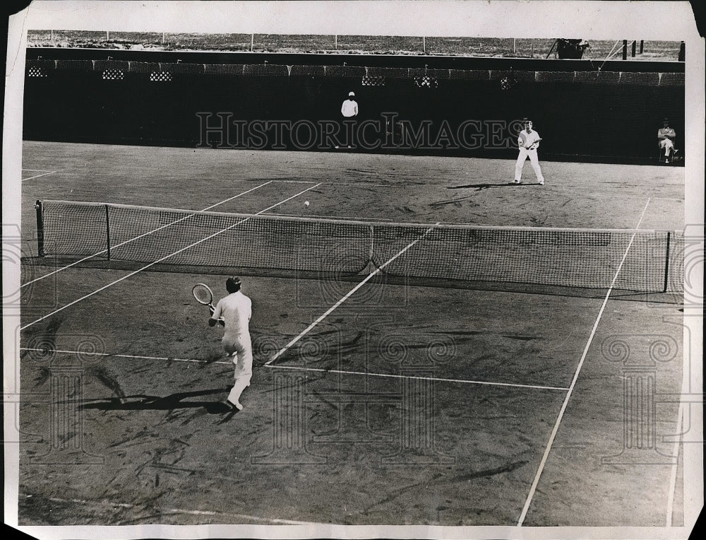 1934 Wilmer Allison, Laird Watt, At Bermuda Tennis Tournament - Historic Images