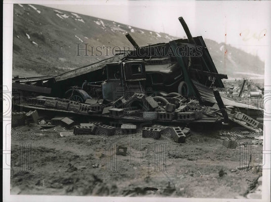 1936 Wrecked Garage at McKees Rocks.  - Historic Images