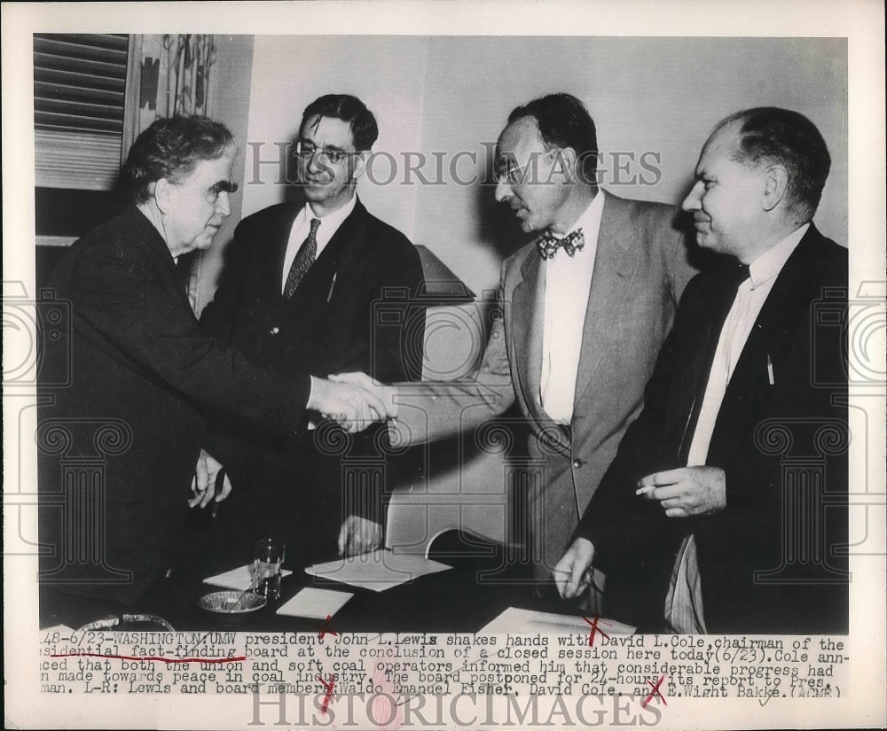 1948 Pres. John Lewis with David Cole at fact - Historic Images