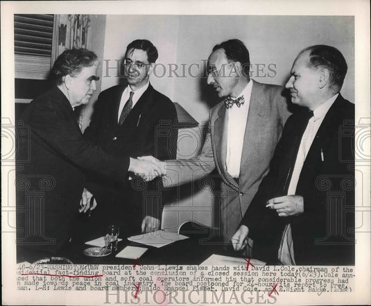 1948 Pres. John Lewis with David Cole at fact - Historic Images