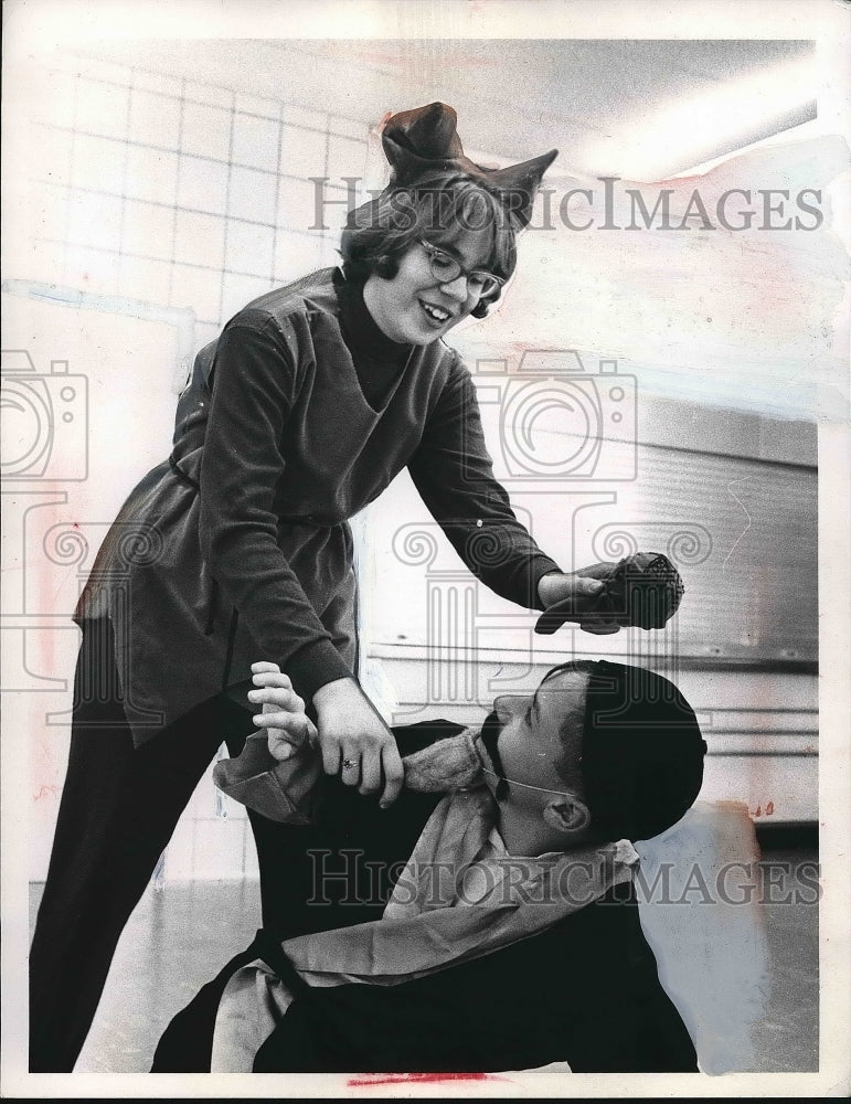 1966 Lorri Latek and Ron Gerasmos at play  - Historic Images