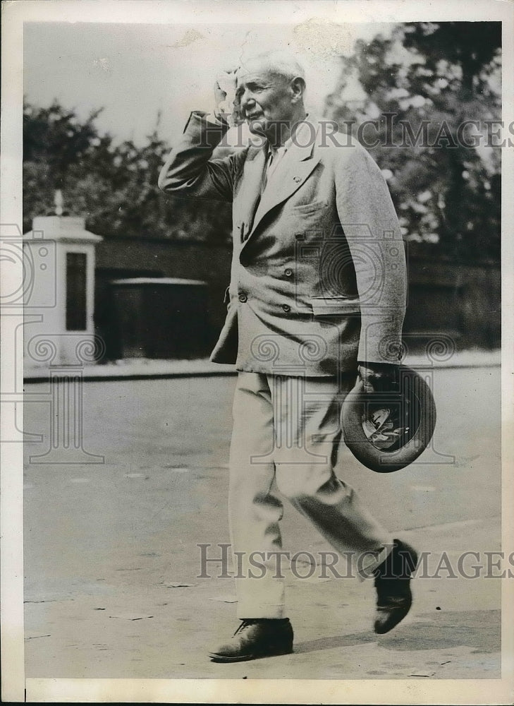 1935 Lieut. Col. Frank Harris taking a walk  - Historic Images