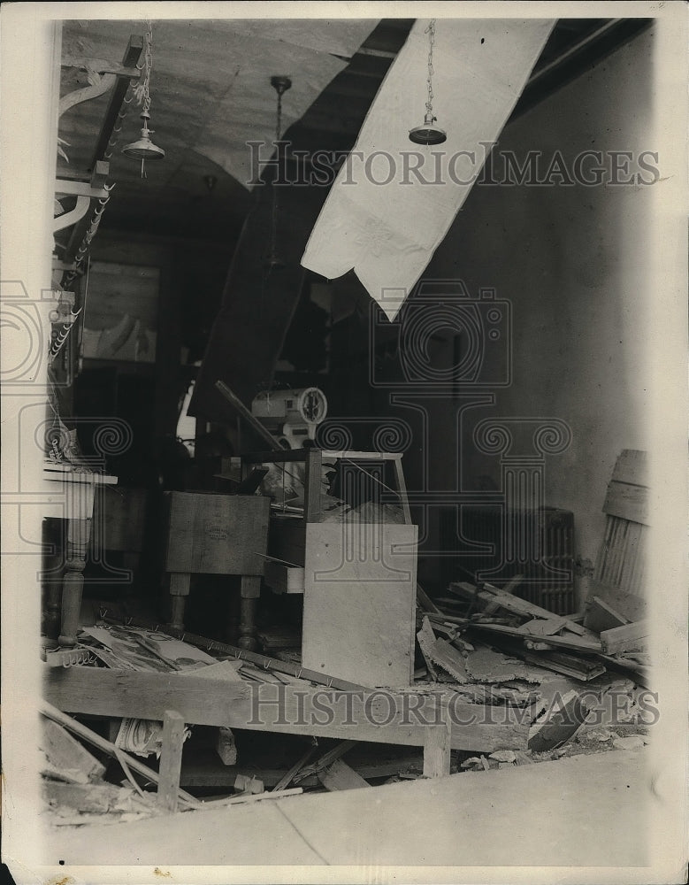 1931 A store wrecked by a bomb explosion  - Historic Images