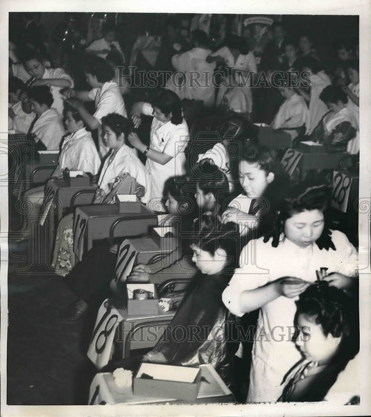 1947 Japanese beauticians that competition  - Historic Images