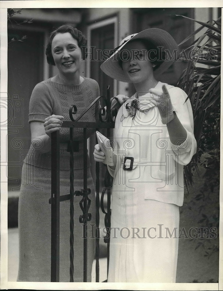 1936 Carol Lee, Civic Hostess of Alhambra, California welcomes Peggy - Historic Images