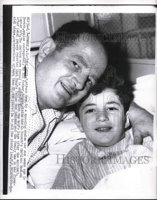 1956 9 year old Tony Lepre hospitalized after being hit by stolen - Historic Images
