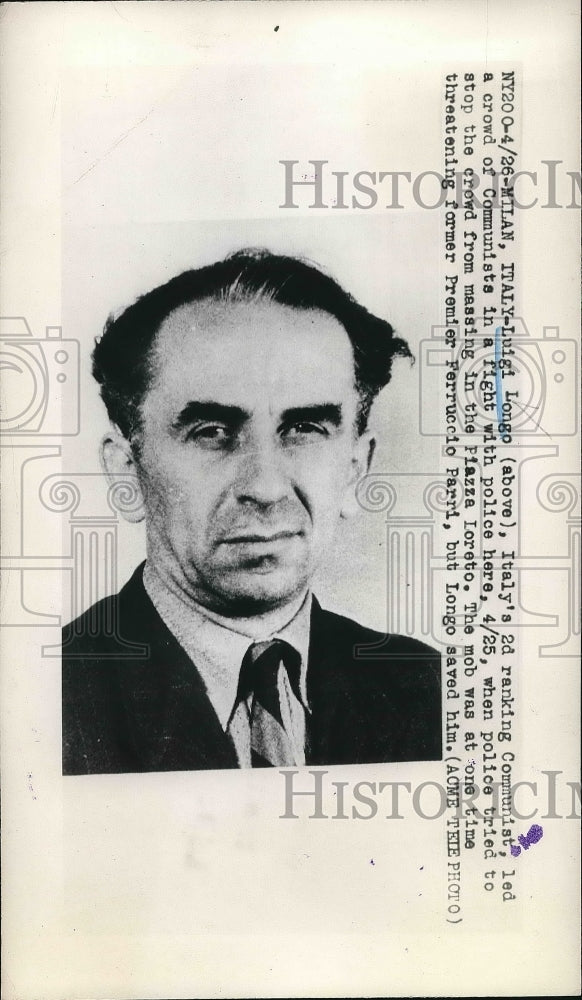 1948 Italian Communist party leader Luigi Longo  - Historic Images