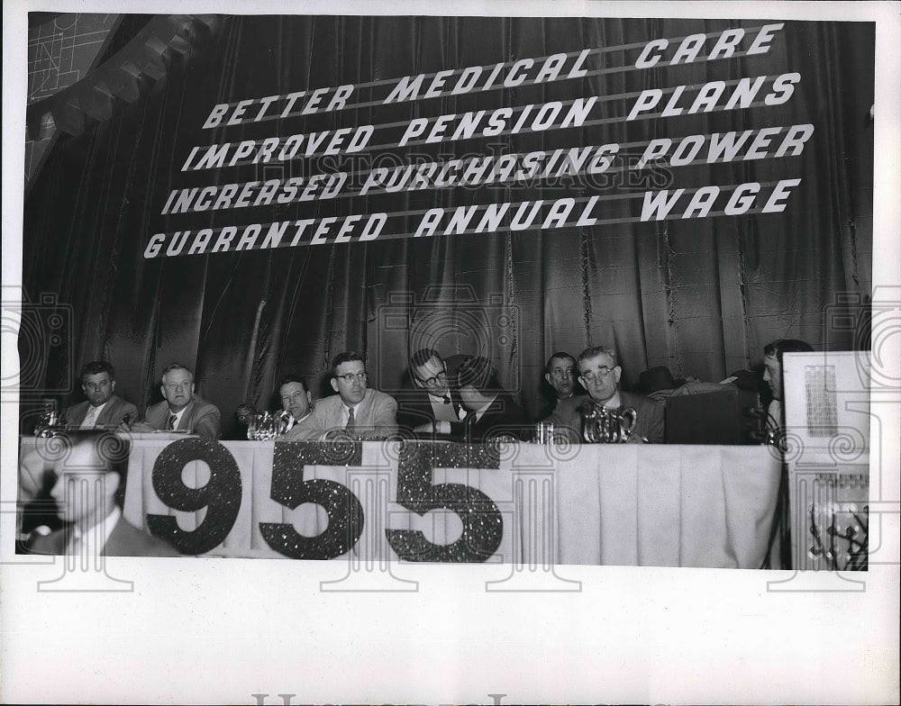 1955 Press Photo UAW-CIO Convention in Cleveland, OH - Historic Images