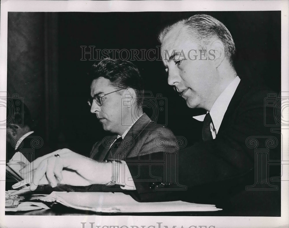 1953 John F. Leddy, asst deputy sec of state &amp; Ken Hansen - Historic Images