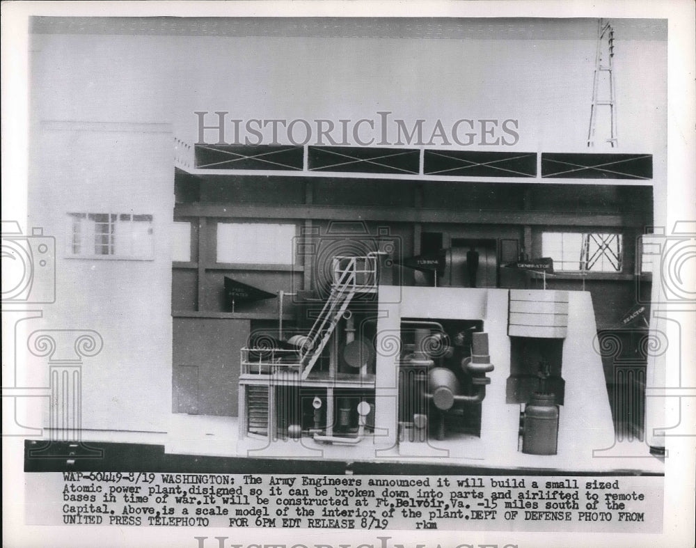 1954 Small Sized Atomic Power Plant Design by Army Engineers - Historic Images