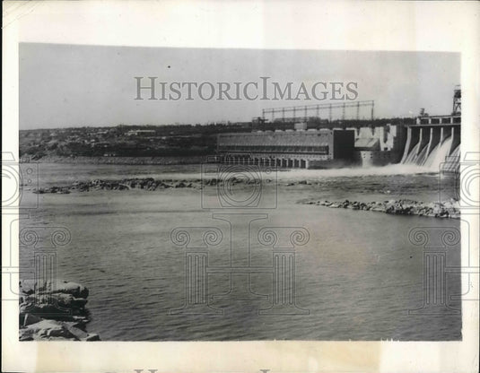 1941 Xiew of Dneprostroi hydro electric plant in Russia  - Historic Images