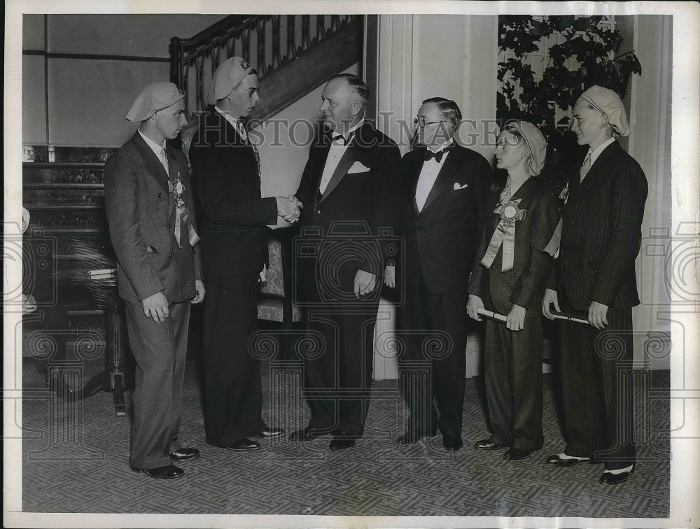 1935 Press Photo Scholarship winners, Jensen, Munson, Fisher, Grant,Imbody,Gadd - Historic Images